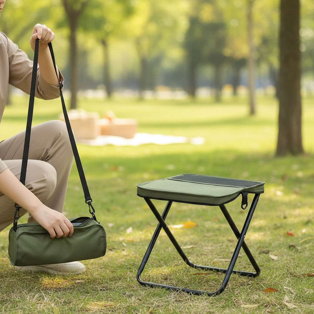 Foldable Tripod Camping Stool