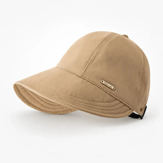 Foldable Wide-Brim Sun Hat with UPF 50+ and Adjustable Strap