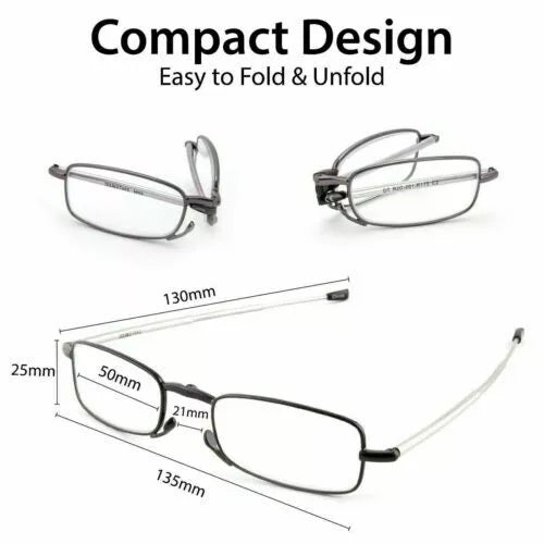 Folding Reading Glasses with Case - Portable Design