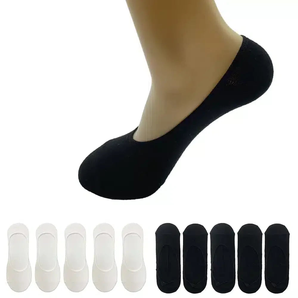 Footies 5 pairs (black or white)