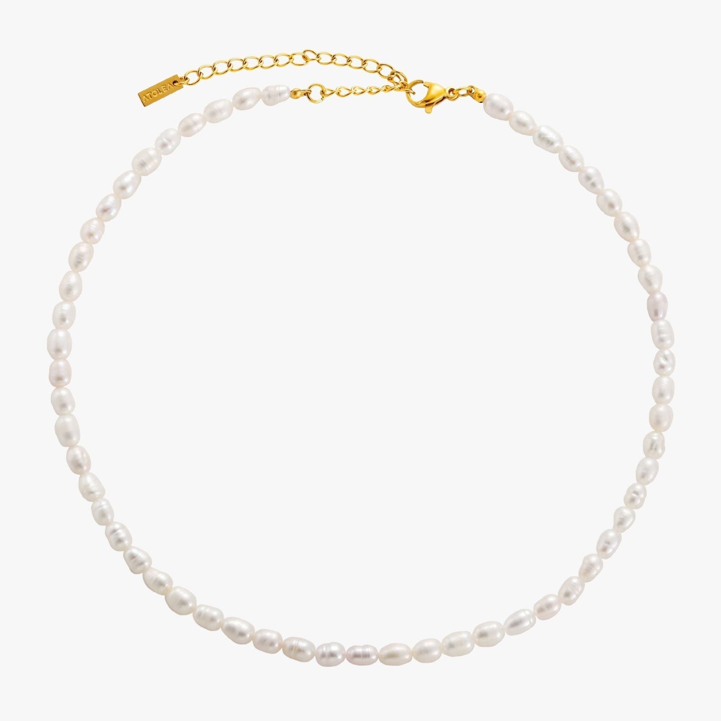 Freshwater Pearl Choker Necklace with 18K Gold Coating