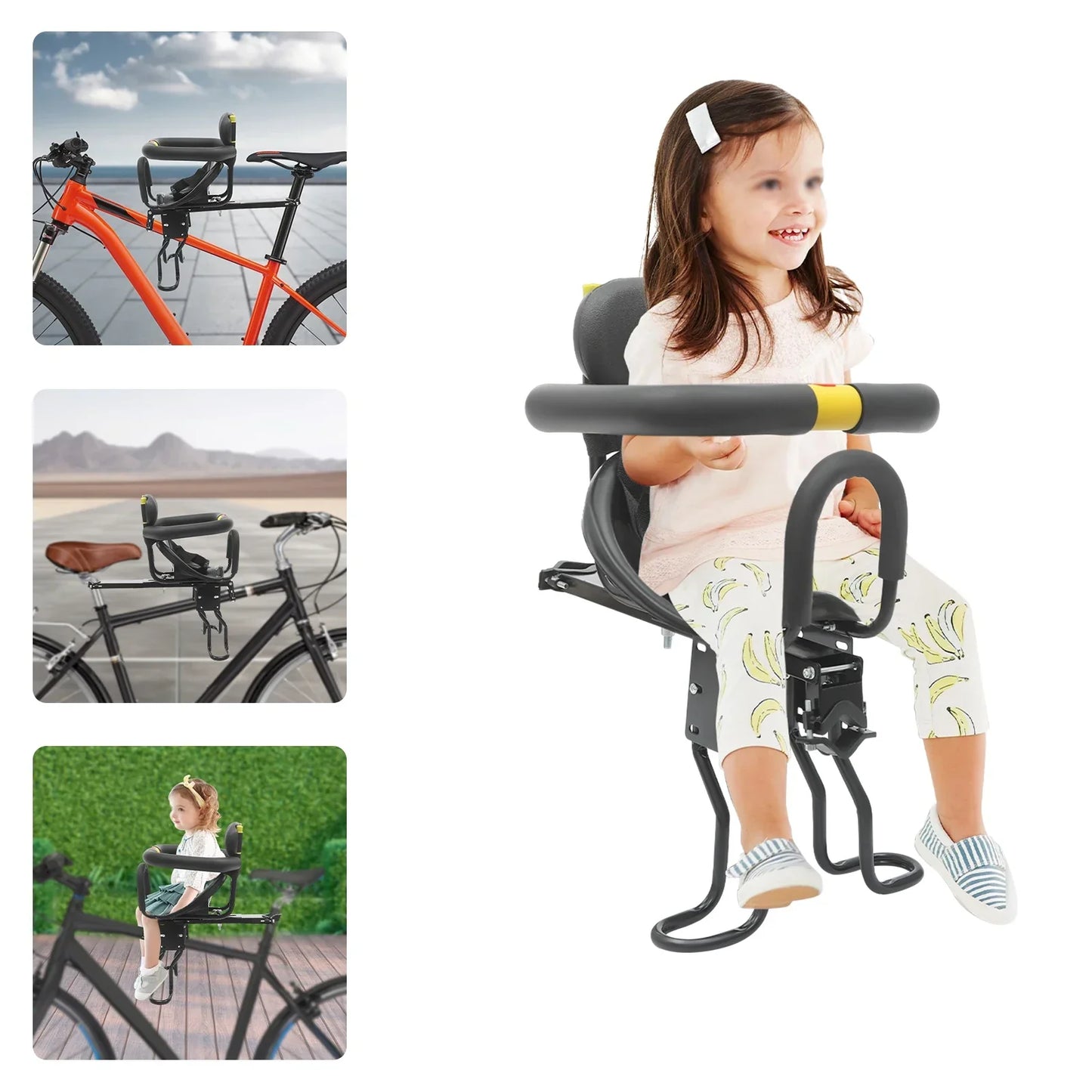 Front-Mounted Baby Bike Seat for Toddlers (8 Months–6 Years)