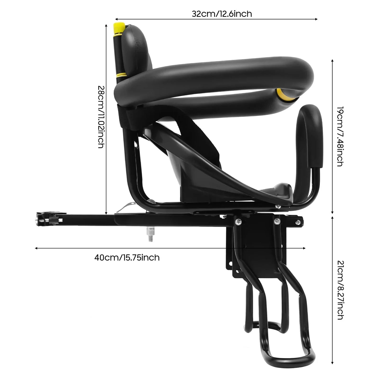 Front-Mounted Baby Bike Seat for Toddlers (8 Months–6 Years)