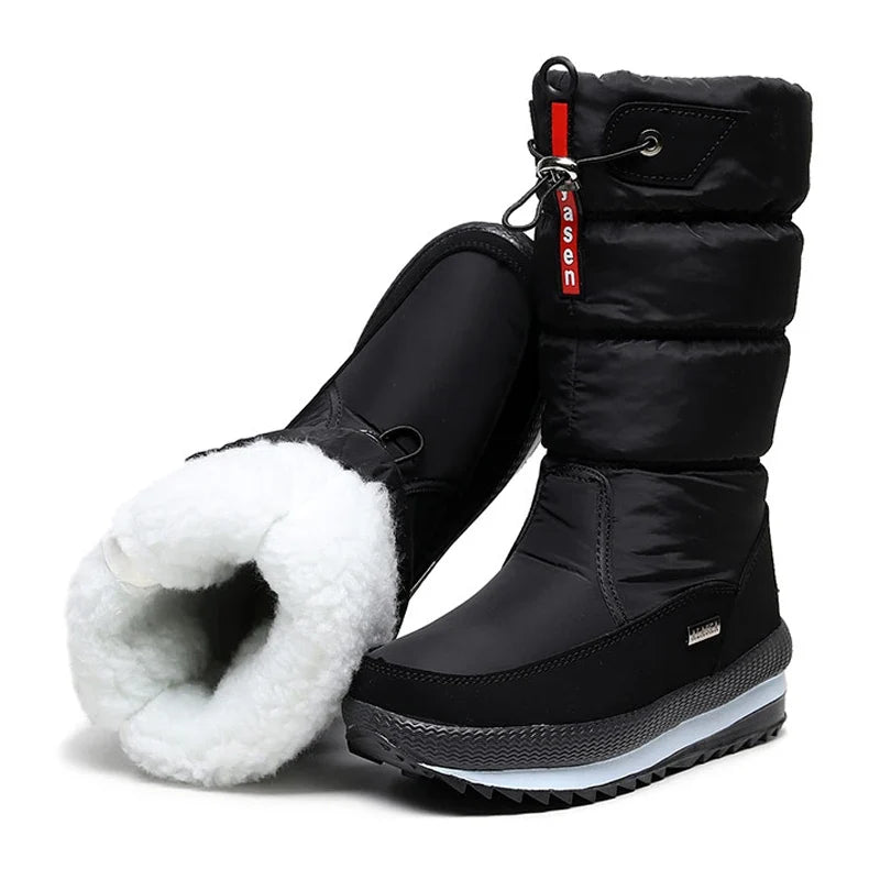 Frozelle Mid Calf Insulated Snow Boots