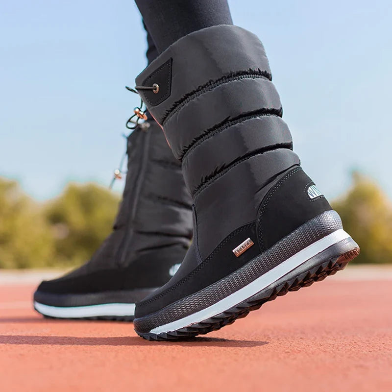 Frozelle Mid Calf Insulated Snow Boots