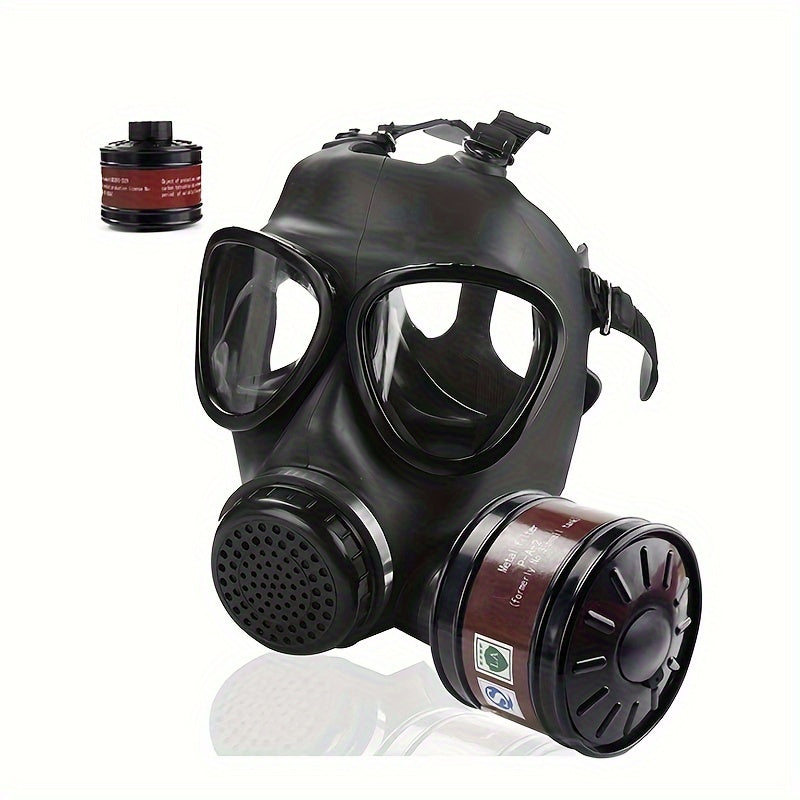 Full Face Gas Mask with 40mm Carbon Filter - Tactical Protection Against Chemical Hazards