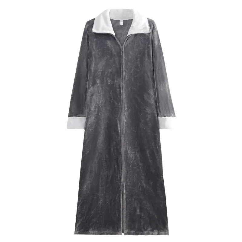 Full Length Zip Dressing Gown