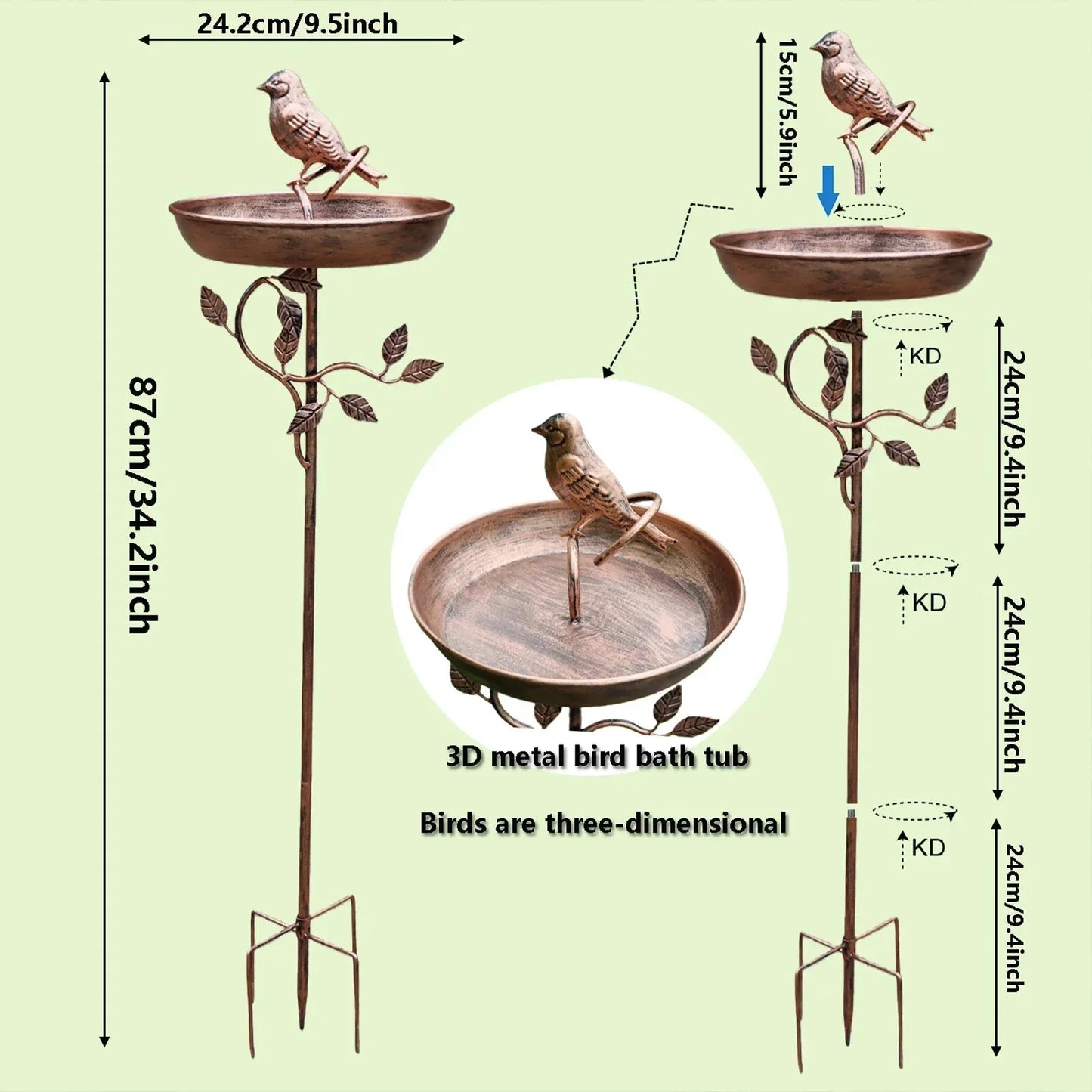 Garden Bird Bath | Decorative Bowl | Stable Spike