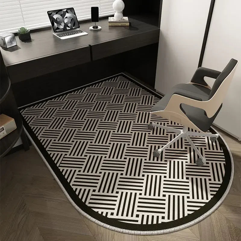 Geometric Office Chair Mat – Soft Washable Non-Slip Design