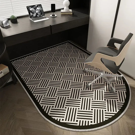 Geometric Office Chair Mat – Soft Washable Non-Slip Design