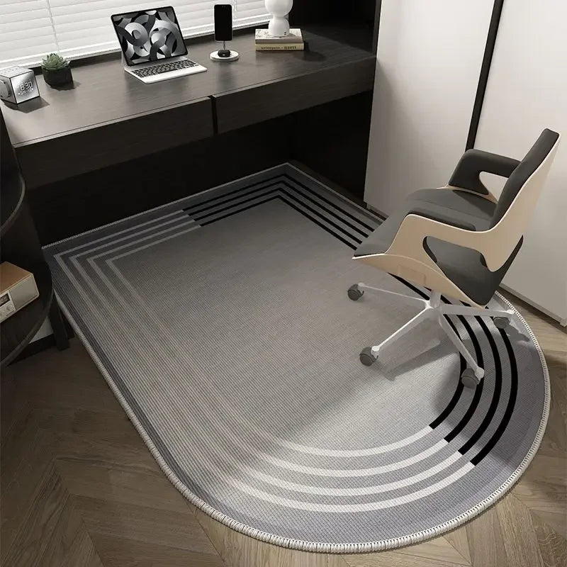 Geometric Office Chair Mat – Soft Washable Non-Slip Design