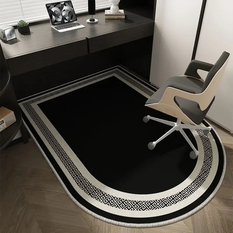 Geometric Office Chair Mat – Soft Washable Non-Slip Design