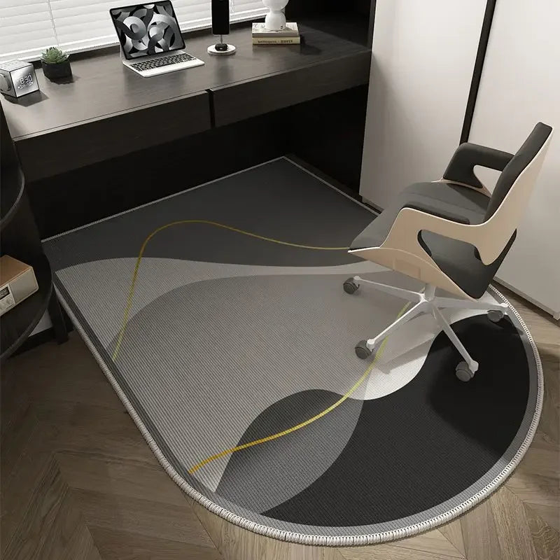 Geometric Office Chair Mat – Soft Washable Non-Slip Design