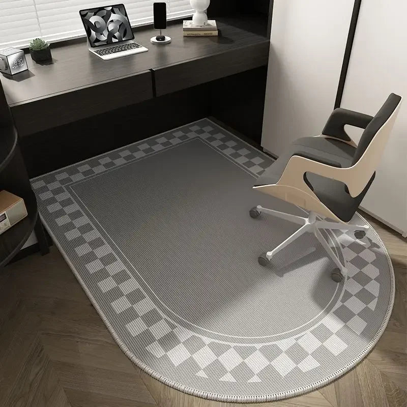 Geometric Office Chair Mat – Soft Washable Non-Slip Design