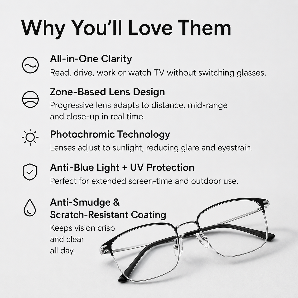German Intelligent Progressive Multifocal Glasses