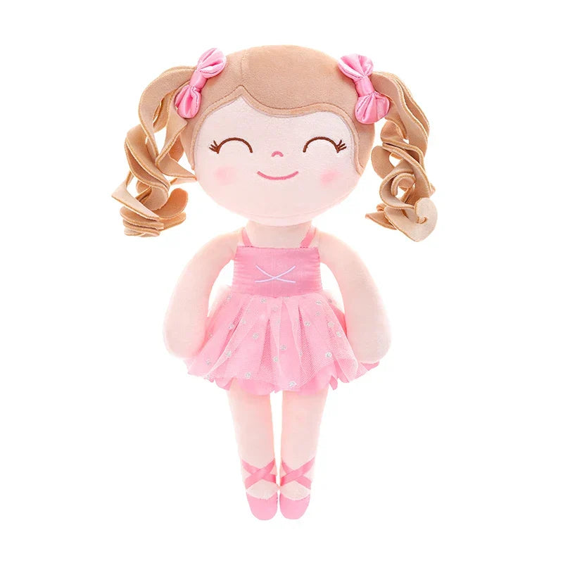 Girls Ballerina Plush Doll - Soft Stuffed Toy with Crown & Tutu