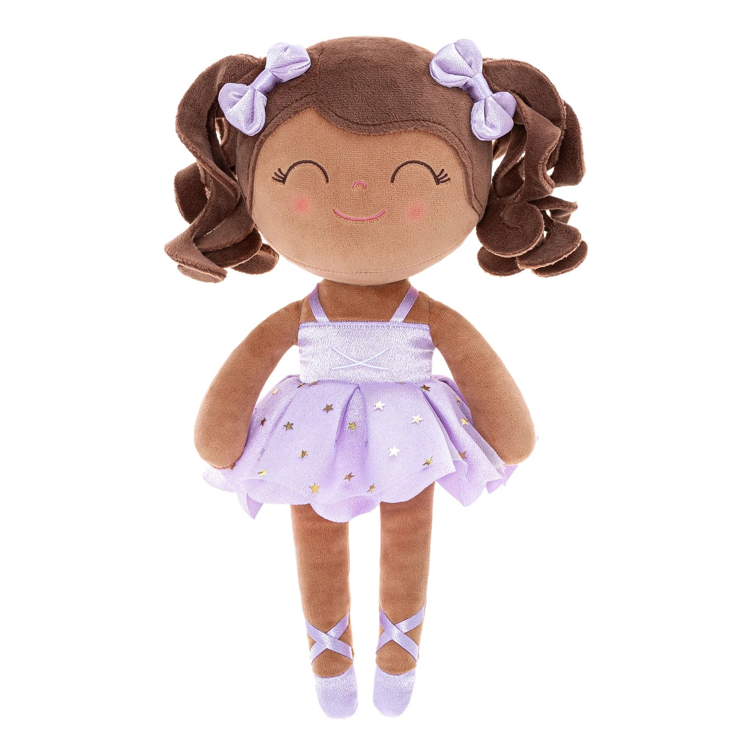 Girls Ballerina Plush Doll - Soft Stuffed Toy with Crown & Tutu