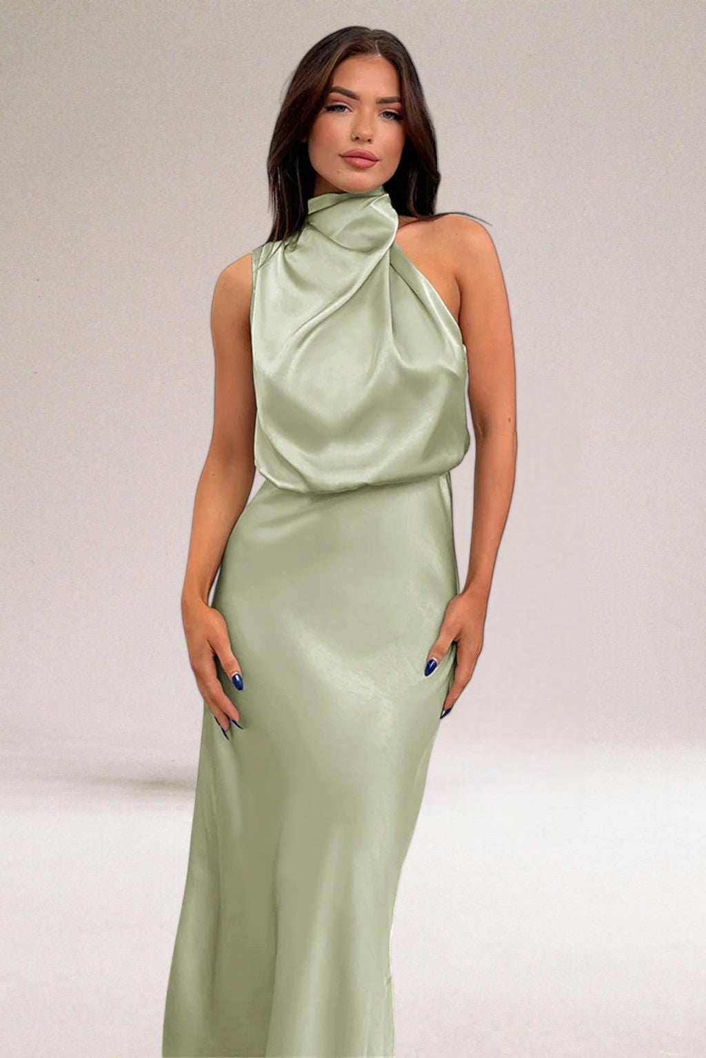 Glamorous Dress with Halter Neckline
