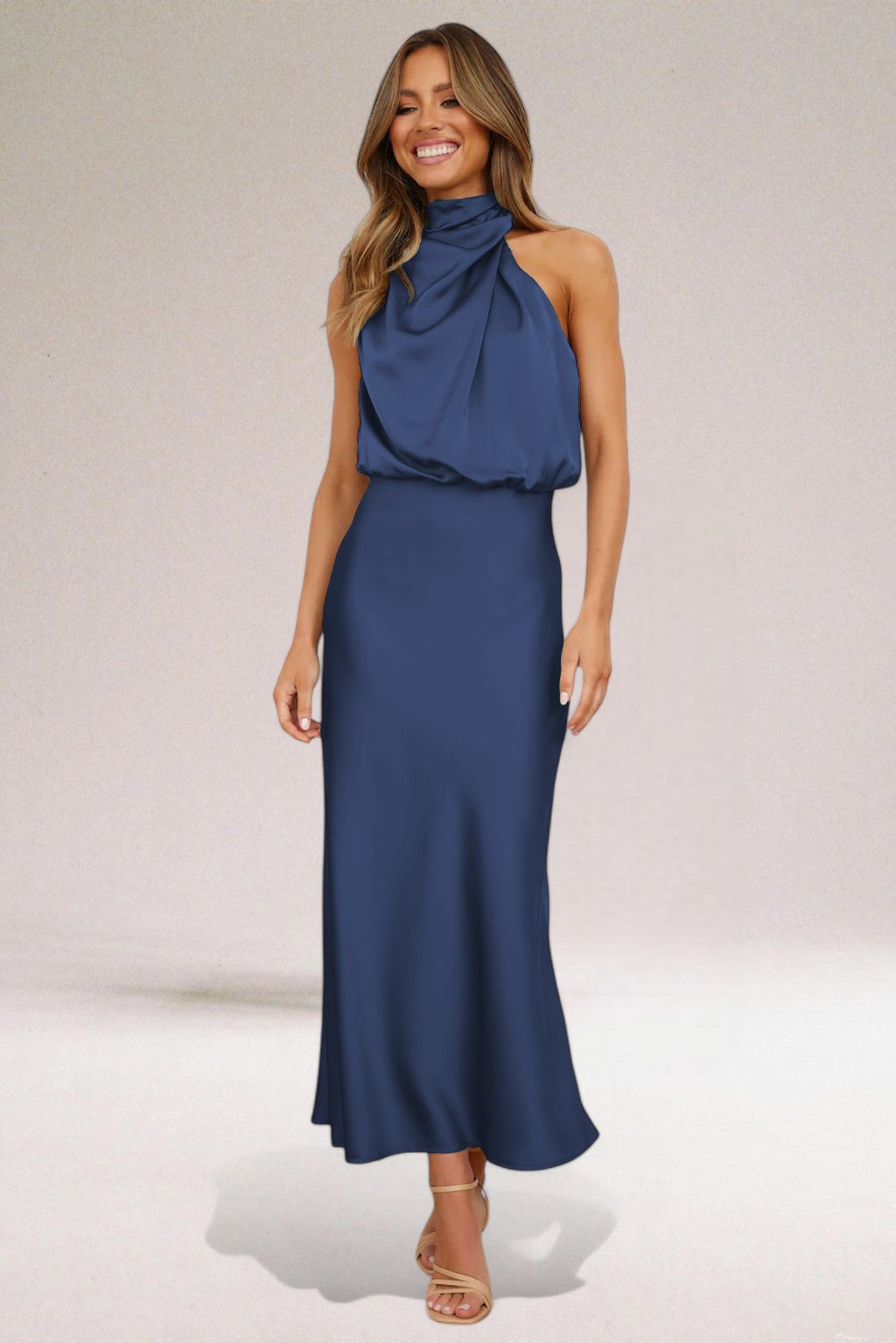 Glamorous Dress with Halter Neckline