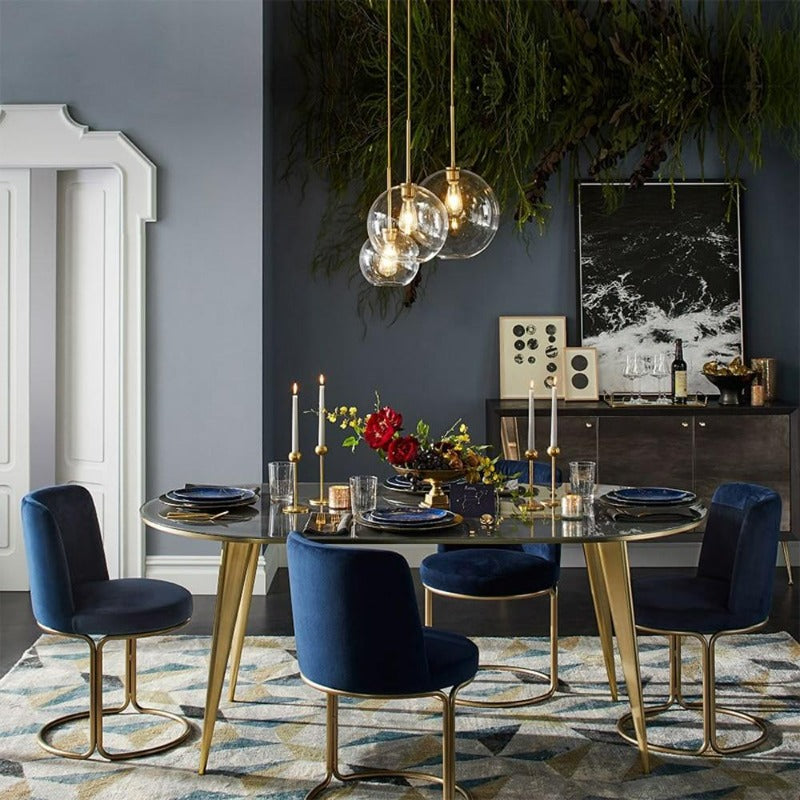 Glass Ball Pendant Light | Modern Brass Design