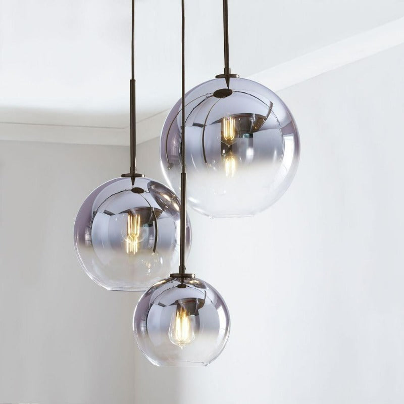 Glass Ball Pendant Light | Modern Brass Design