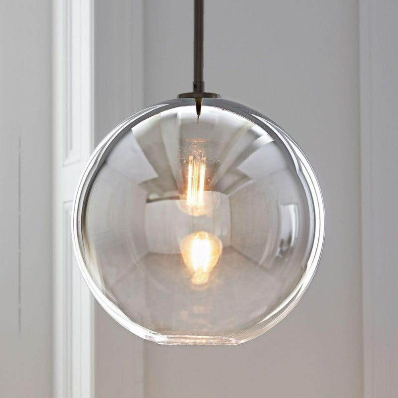 Glass Ball Pendant Light | Modern Brass Design