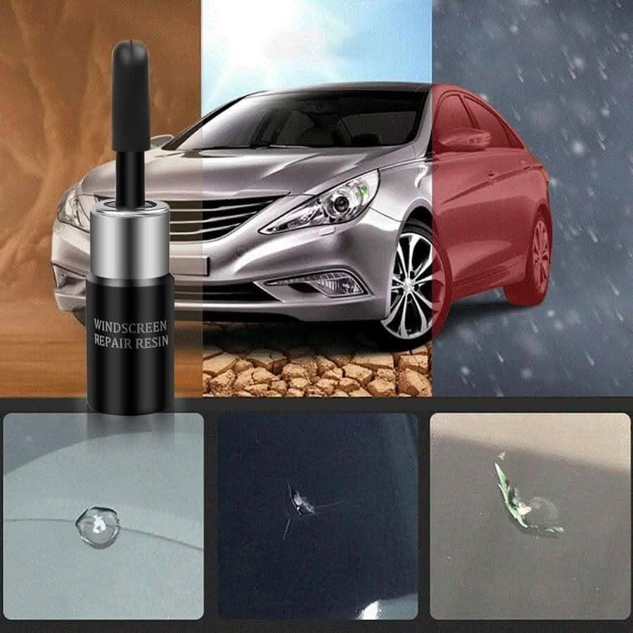 Glass Repair Kit with Resin – Fast and Effective Repair of Cracks for Windshields and Mirrors