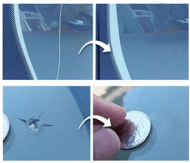 Glass Repair Kit with Resin – Fast and Effective Repair of Cracks for Windshields and Mirrors
