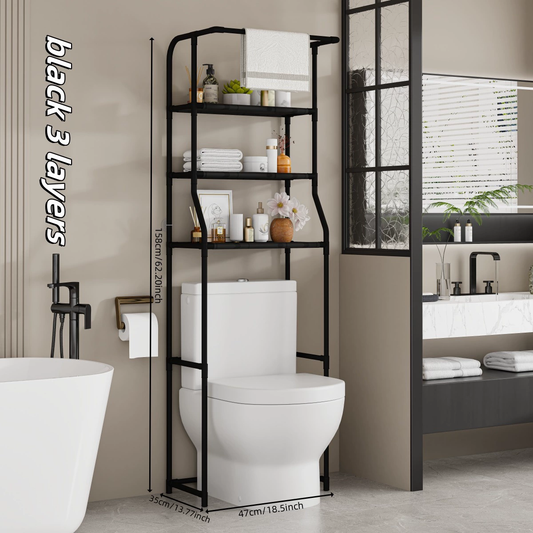 GlideHold® Bathroom Shelf: Stylish Minimalist 3-Tier Bathroom Shelf