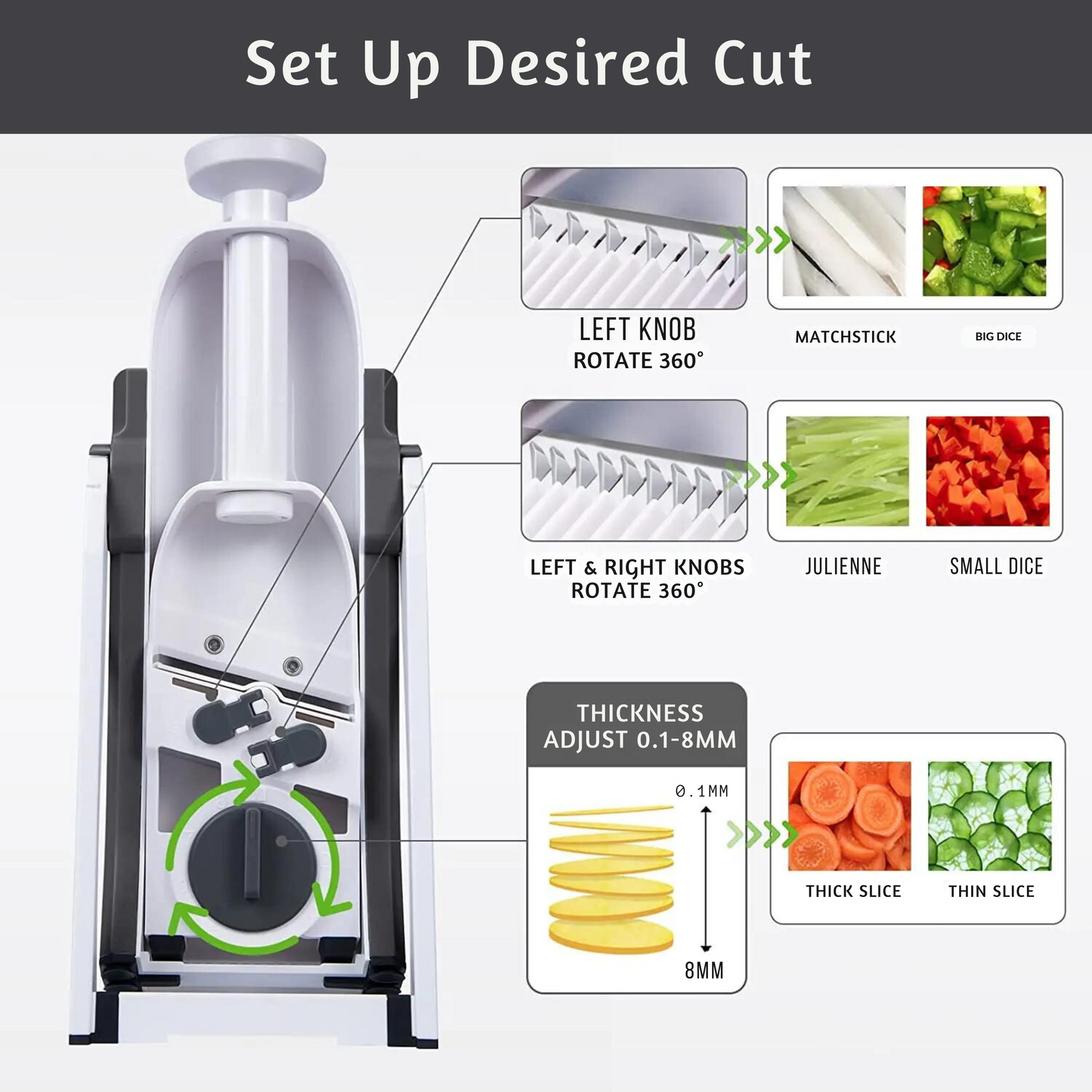 Globetrek° VeggieSlicer: Vegetable Master Slicing Machine