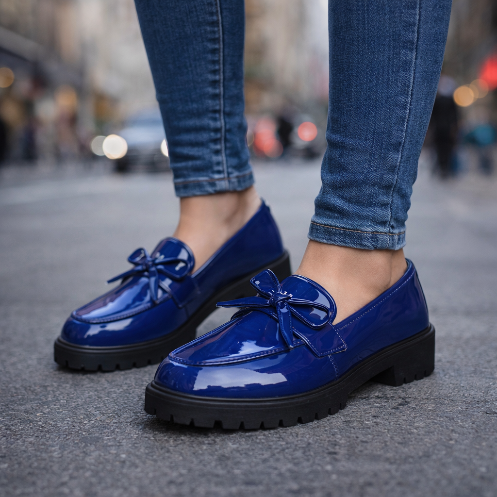 Glossy Penny Loafers