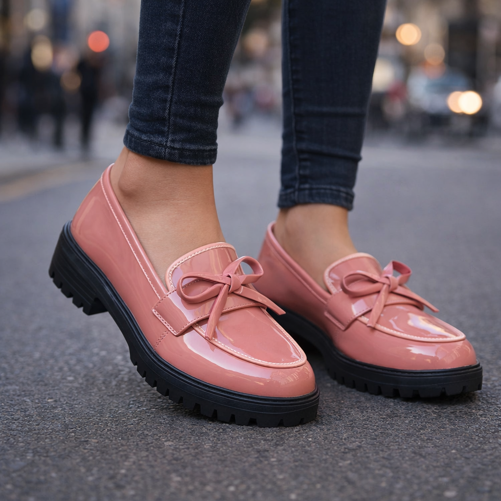Glossy Penny Loafers