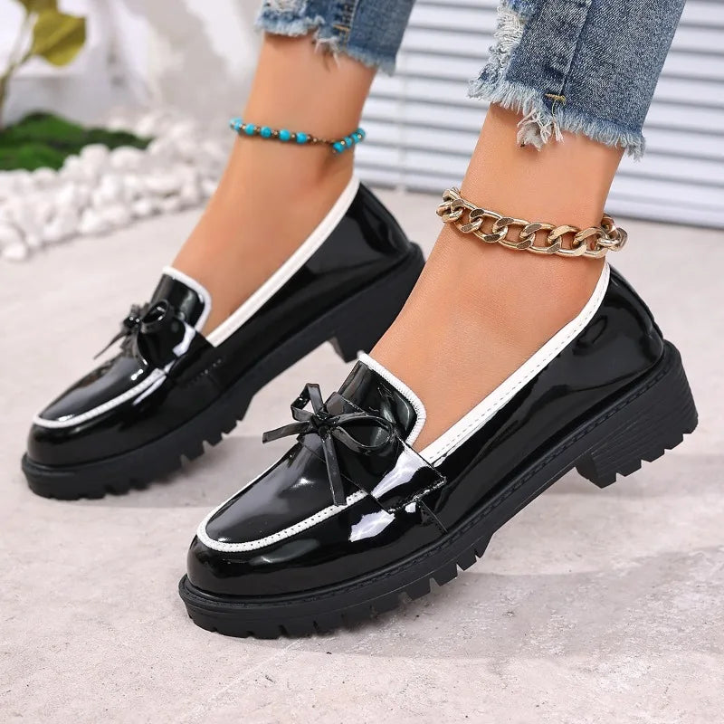 Glossy Penny Loafers