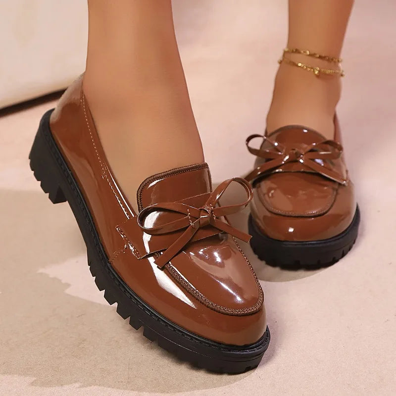 Glossy Penny Loafers
