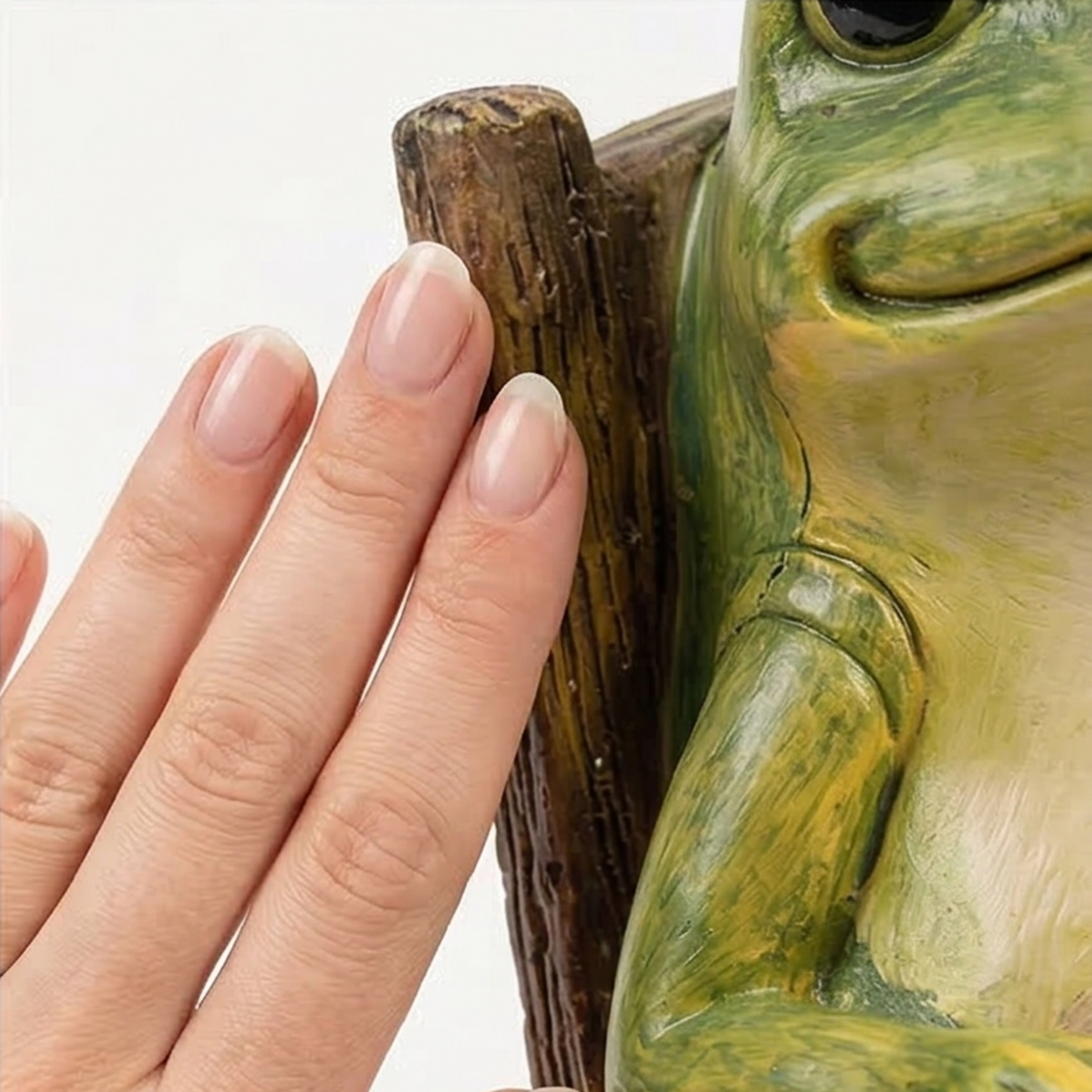 Glowing Garden Frog in Rocking Chair