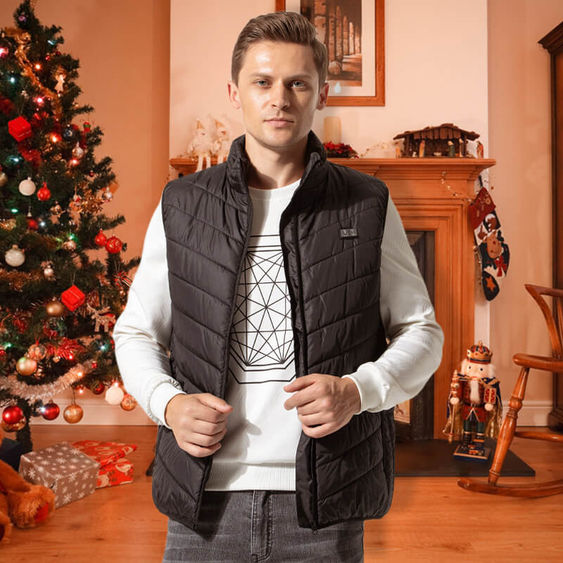 Graphene Heating Vest | USB Rechargeable Heating Zones | Black