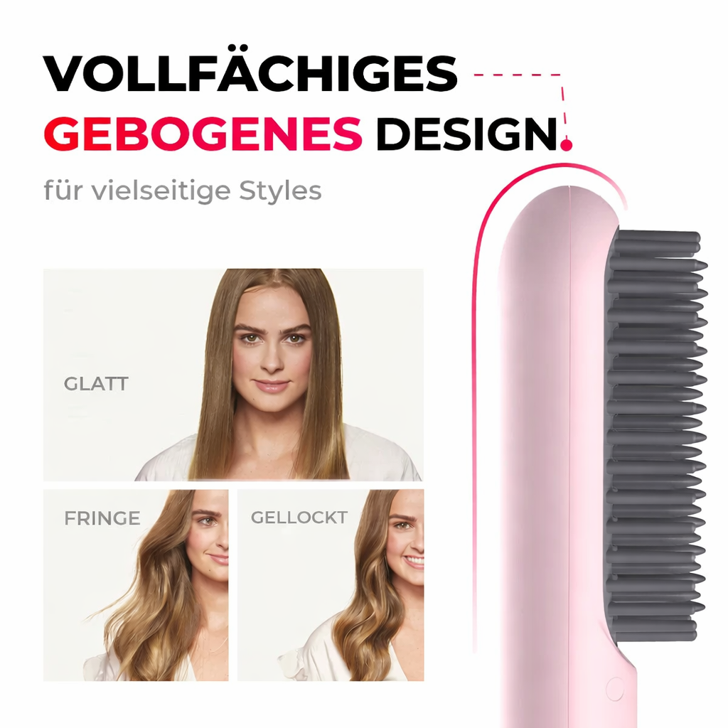 Hair Straightener | Cordless Straightening Brush | Quick Styling & Shiny Hair | IonFlex Styler