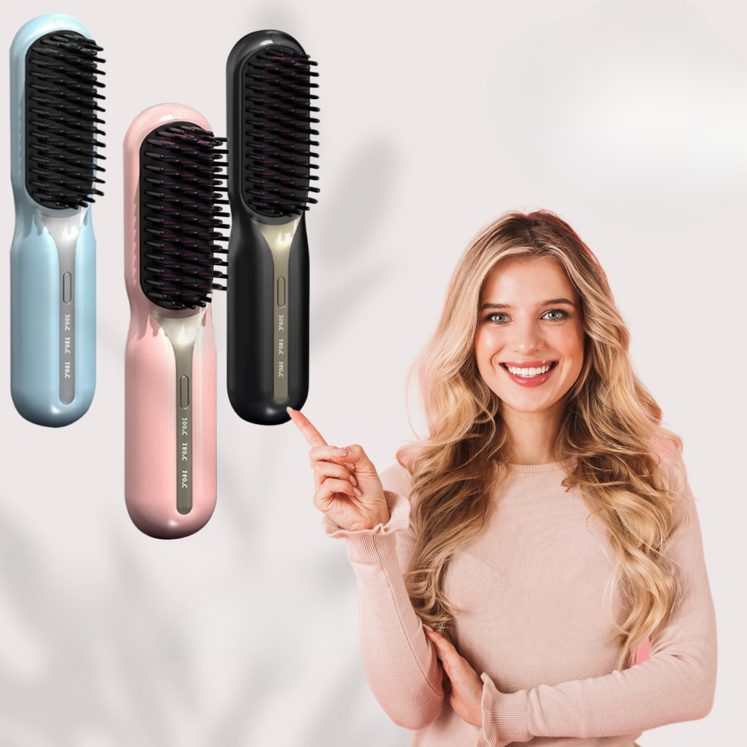 Hair Straightener | Cordless Straightening Brush | Quick Styling & Shiny Hair | IonFlex Styler