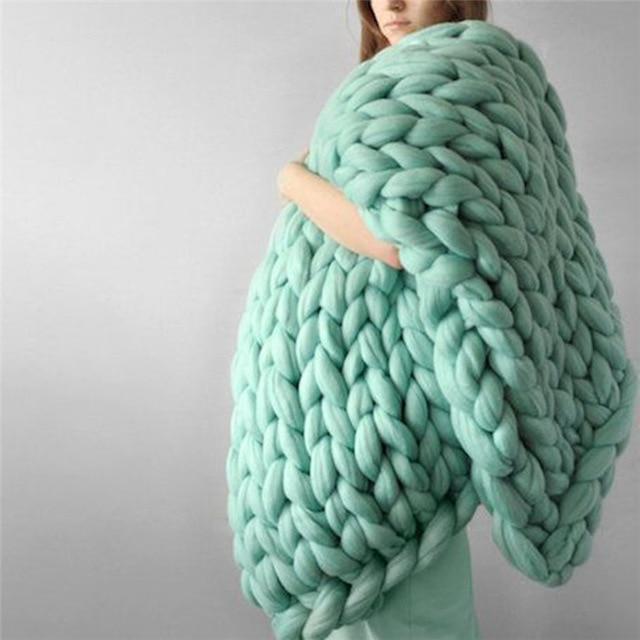 Handmade Chunky Knit Blanket - Super Soft & Decorative