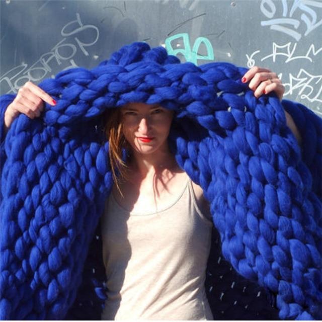Handmade Chunky Knit Blanket - Super Soft & Decorative
