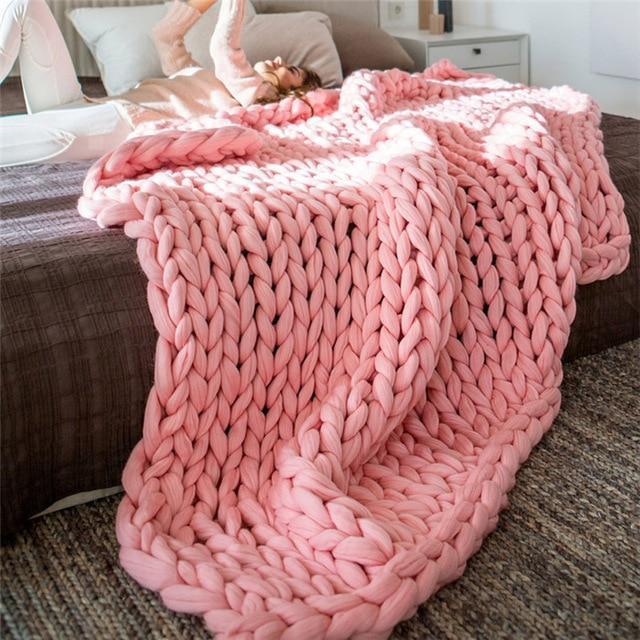 Handmade Chunky Knit Blanket - Super Soft & Decorative