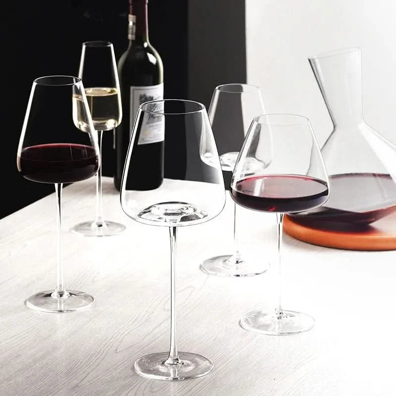 Handmade Crystal Wine & Champagne Glass Set – 2, 4, or 6 Pcs, 4 Sizes