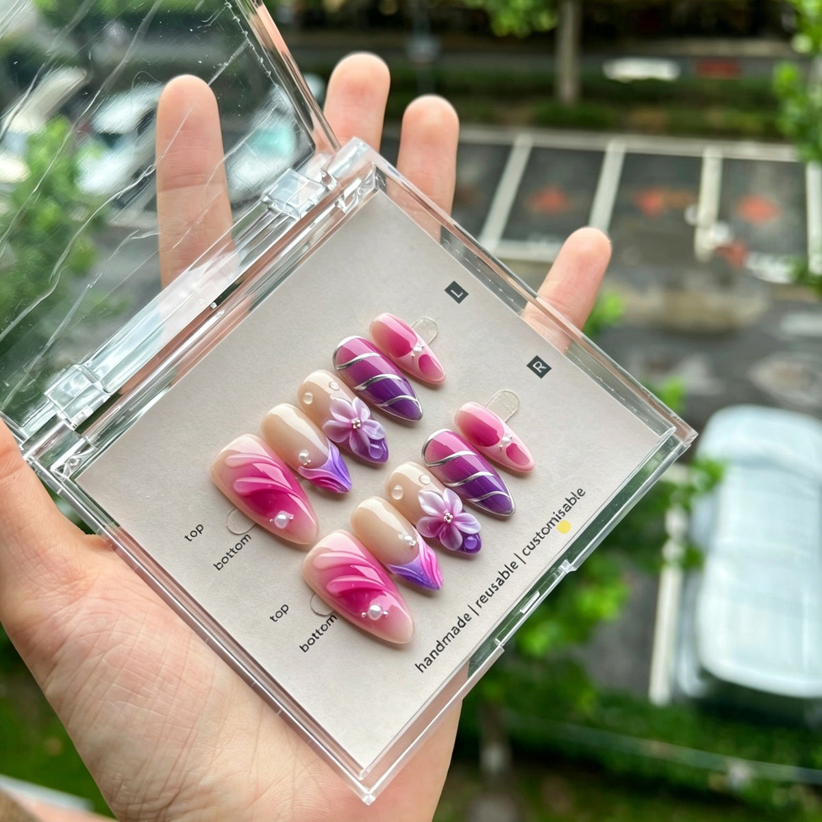 Handmade Customizable Press-On Nail Art Set