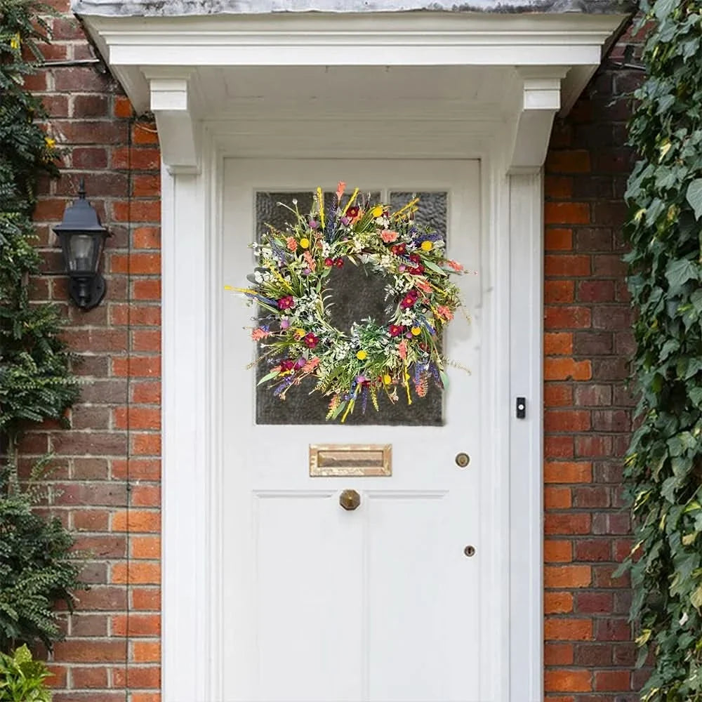 Handmade Floral Door Wreath for Indoor and Outdoor