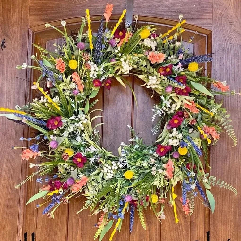 Handmade Floral Door Wreath for Indoor and Outdoor