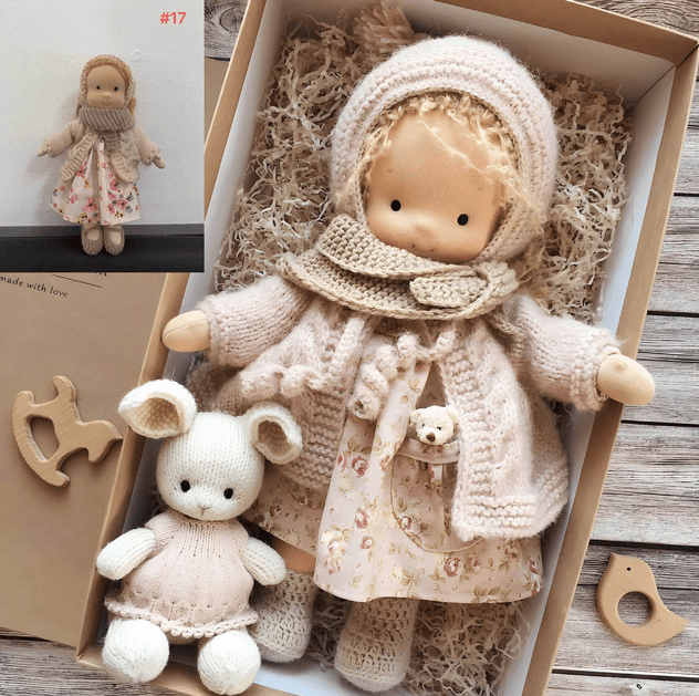 Handmade Waldorf Cuddle Doll - Poppi, Natural Soft Toy