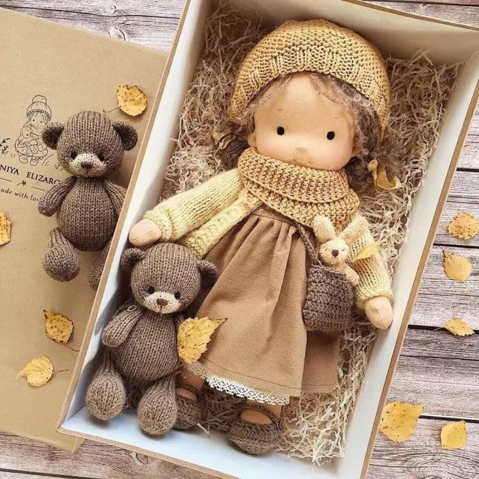 Handmade Waldorf Cuddle Doll - Poppi, Natural Soft Toy