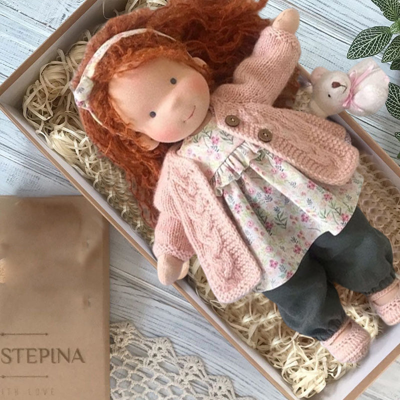 Handmade Waldorf Doll for Toddlers - Natural Look