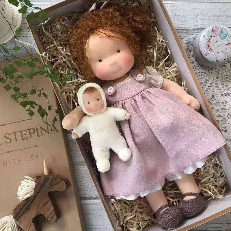 Handmade Waldorf Doll for Toddlers - Natural Look