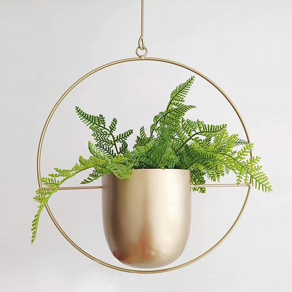 Hanging Planter – Elegant Indoor & Outdoor Metal Plant Pot with Chain